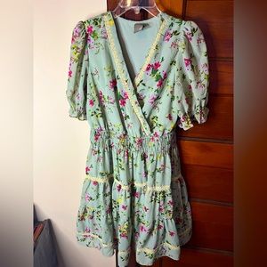 Green Floral Dress